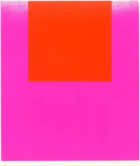 Verlauf mit Spritzer auf weiß by Rupprecht Geiger, 1967, Farbserigrafie auf dünnem Karton, sold Apr 2025
