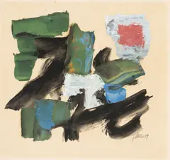Ohne Titel by Fritz Winter, 1959, Öl und Gouache auf Papier, sold Aug 2023