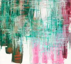 Biografie/Interval by Olav Christopher Jenssen, 2017, Öl auf Polyesterstoff, sold Jul 2025