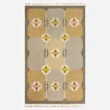 Flatweave carpet by Ingegerd Silow, c.1950, hand-woven wool, sold Nov 2023