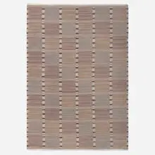 Falurutan flatweave carpet by Barbro Nilsson, 1952, hand-woven wool, sold Nov 2023