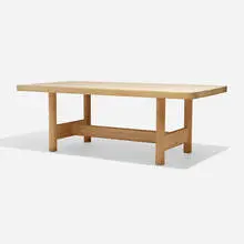 Dining table by Rainer Daumiller, c. 1975, pine, sold Nov 2023