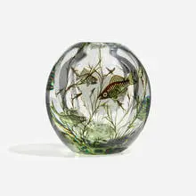 Edward Hald, Graal Fish vase, c. 1936 / 1952, glass