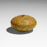 Weed pot by Doyle Lane, c. 1965, volcanic-glazed earthenware, sold Oct 2023