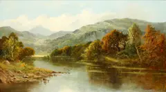 Charles Leader, An extensive river landscape, oil on canvas