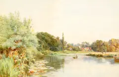 River Thames view by William Bradley, watercolour, sold Jun 2015