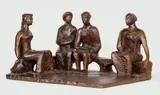 Familie am Feierabend by Berthold Müller-Oerlinghausen, 1960, Bronze mit braun-kupferfarbener Patina, sold Nov 2011