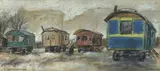 Zigeunerwagen by Otto Nagel, 1937, Pastell auf grauem Papier, sold May 2011