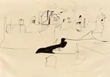 Gerhard Altenbourg, Wie kann nur das einbrechen, 1951, Tuschfeder auf Papier