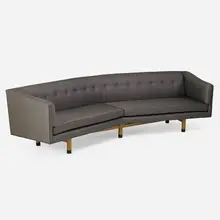 Large angled sofa by Edward Wormley, sold May 2018