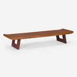 Coffee table, model 5004 by Paul Theodore Frankl, c. 1948, cork, stained mahogany, sold Oct 2023