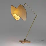 Suora floor lamp by Carlo Mollino, 1947 / 1994, marble, brass, parchment, leather, sold Oct 2023