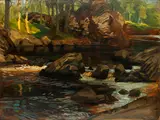 Glen Strathfarrar, Scotland by Frank O. Salisbury, oil on board, offered Jun 2015
