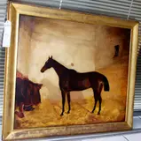 Portrait of a bay horse by John Goode, oil on canvas, sold Jun 2015