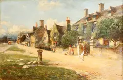 View of Broadway by William E. Harris, oil on canvas, offered Jun 2015
