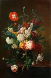 Still life of flowers by Dutch School, oil on canvas, sold Jun 2015
