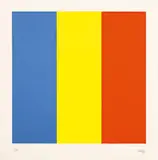 Blue, Yellow, Red by Ellsworth Kelly, 1991, Farblithographie auf Velin, sold Jun 2015