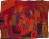 Figurengruppe by Ida Kerkovius, 1942, Pastell auf Papier, sold Oct 2020