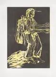Die Falle by Georg Baselitz, 2008, Farbholzschnitt auf Velin, sold Oct 2021