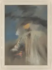 Herr by Thomas Helbig, 2005, Öl auf Hartfaser, in Holzrahmen, sold May 2021