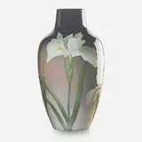 Sara Sax for Rookwood Pottery, Large Black Iris vase