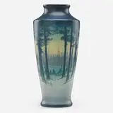 Sallie Coyne for Rookwood Pottery, Winter Scenic Vellum vase