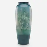 Edward Diers for Rookwood Pottery, Tall banded Scenic Vellum vase