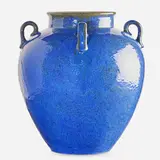 Large four-handled Venetian Blue vase by Fulper Pottery, sold May 2018