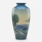 Fred Rothenbusch for Rookwood Pottery, Small Scenic Vellum vase