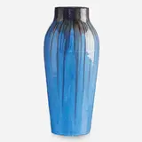 Large vase, brown and Chinese Blue flambe glaze by Fulper Pottery, sold May 2018