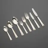 Sparta flatware service by Cohr, c. 1955, silver, stainless steel, sold Oct 2023