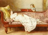 A Rose for Mother by George Goodwin Kilburne, Ri, Rba, watercolour, sold Jun 2015