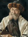 Otto Eichinger, The fur trimmed hat, oil on board