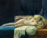 Femme allongée by Edouard Covillot, oil on canvas, offered Jun 2015