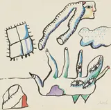 Ohne Titel by Horst Antes, Tusche und Aquarell auf Papier (aus einem Skizzenbuch), sold Jun 2018