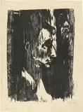Frau im Profil by Emil Nolde, 1910, Holzschnitt auf leichtem Karton, sold Jun 2022
