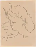 Faune by Jean Cocteau, Um 1940, Bleistift auf Vidalon-Bütten, sold Jun 2022