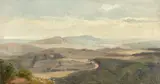 Friedrich Preller d. Ä., Italienische Landschaft (Campagna?), Öl auf Leinwand, auf Pappe aufgezogen