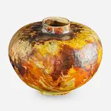 Flame-painted vase by Theophilus A. Brouwer for Middle Lane Pottery, sold May 2018