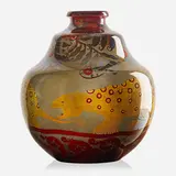 Fine and large leopard vase by Sandor Hidasi-Pillo for Zsolnay, Hungary, sold May 2018