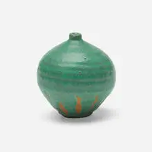 Weed pot by Doyle Lane, c. 1965, glazed earthenware, sold Oct 2023