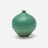 Weed pot by Doyle Lane, c. 1965, glazed earthenware, sold Oct 2023