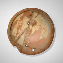 Untitled (plate) by Peter Voulkos, 1978, glazed, gouged, and incised gas-fired stoneware with porcelain pass-throughs, sold Oct 2023