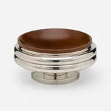 Citta d'Argento center piece by Ettore Sottsass, c. 1995, sterling silver, wood, sold Oct 2023