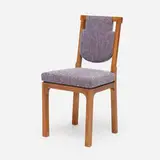 Alessandro Mendini and Mario Brunati, Dining chair, model BM5, c. 1965, walnut, upholstery, lacquered walnut