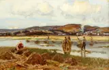 Reed Gatherers by Sir David Murray, R.A., R.S.A., P.R.I., R.S.W., oil on canvas, sold Jun 2015