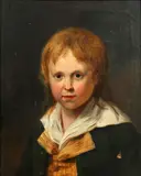 Two portraits of young boys (a pair) by English Provincial School, oil on canvas, sold Jun 2015