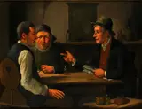 Striking a deal by Carl Siegfried Stoitzner, oil on panel, sold Jun 2015
