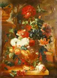 L. Martin, Still life of flowers, oil on canvas