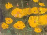 Gelber Mohn by Klaus Fußmann, 1989, Gouache und Pastellkreide auf Karton, sold Nov 2019